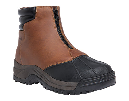 Propet's Men Winter Boot - Blizzard Mid Zip M3792- Brown/Black