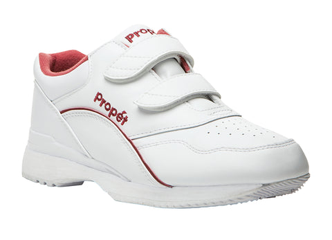 Propet Women's Diabetic Casual Shoe - Tour Walker Strap W3902- White/Berry