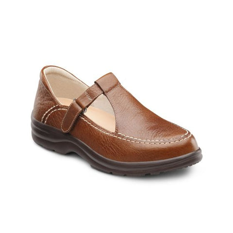 Dr. Comfort Women's Diabetic Casaual Shoe - Lu Lu - Chestnut