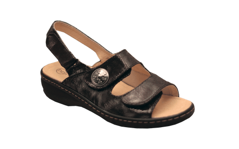 Pilgrim Women Sandals -D1117 Relive - Black Snake