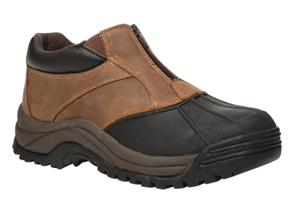 Propet's Men Winter Boots- Blizzard Ankle Zip M3786- Brown/Black