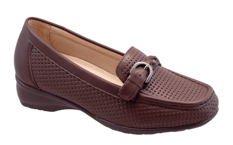 Pilgrim Women Dress Shoes - Claire W3131 - Woven Brown