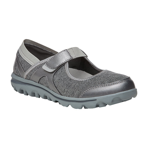 Propet Women Diabetic Mary Jane Shoes - Onalee WAA003J - Grey/Silver