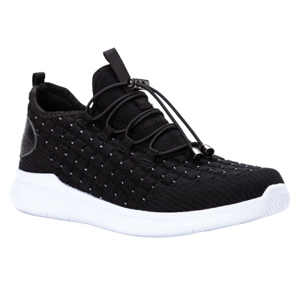 Propet Women Diabetic Active Shoe - TravelBound WAA132M - Black Metallic
