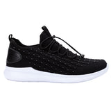 Propet Women Diabetic Active Shoe - TravelBound WAA132M - Black Metallic