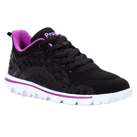 Propet Women's TravelActiv Axial WAT092M- Black/Purple