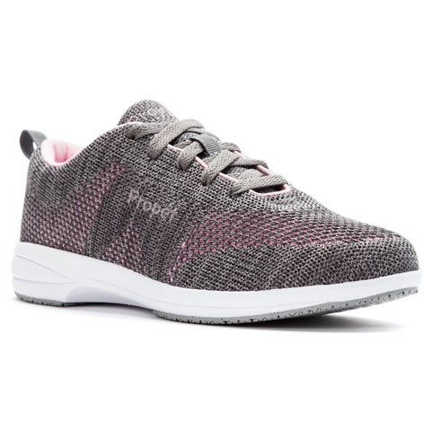 Propet Women's Washable Walker Revolution Slip Resistant- WCS012M - Grey/ Pink