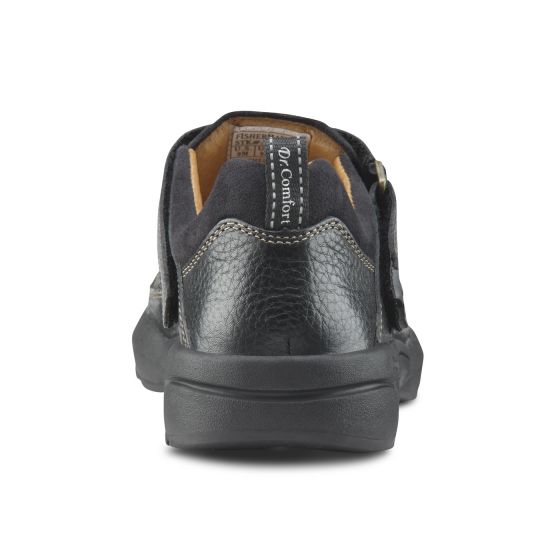 Dr. Comfort Fisherman Casual Leather Sandal Black Size 12 Amazon.com | Dr. Comfort Fisherman Men main image 3