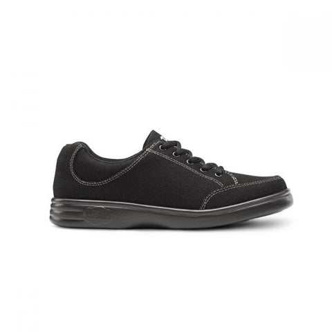 Dr. Comfort Women's Casual Diabetic Sneaker - Riley - Black